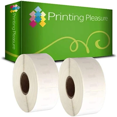 Image of Printing Pleasure 2 x 11356 Compatible Labels Rolls for LabelWriter &amp; Seiko Label Printers 89mm 41mm 300 per Roll