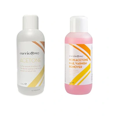 Image of Cuccio 500ml Acetone &amp; Nail Polish Remover Kit, White