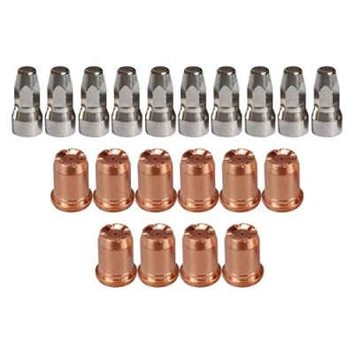 Image of RIVERWELD PR0117 Plasma Electrode &amp; PD0114 10 Long Tip 1.0 Fit Ergocut S74 S75 Cutter Torch 20pcs