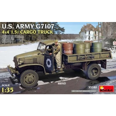Image of Miniart MIN35380 1:35 U.S. Army G7107 4X4 1,5t Cargo Truck, Unpainted