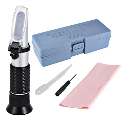 Image of Antifreeze Refractometer for Glycol, Antifreeze, Coolant and Battery Acid. Tester Measuring Freezing Point of Automobile Fluid Condition