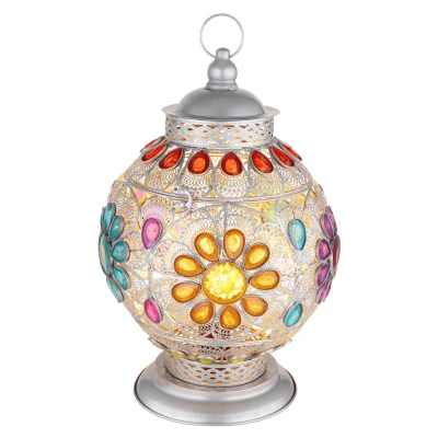 Image of Gelasius Table Lamp Silver Colored 1x E27
