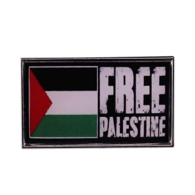 Image of Free Palestine Enamel Pin Freedom&amp;Peace Badge Brooch Flag Lapel Metal Alloy National Support