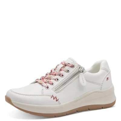 Image of Jana Women&#039;s Damen Vegan Komfort Sneaker, White, 3.5 UK