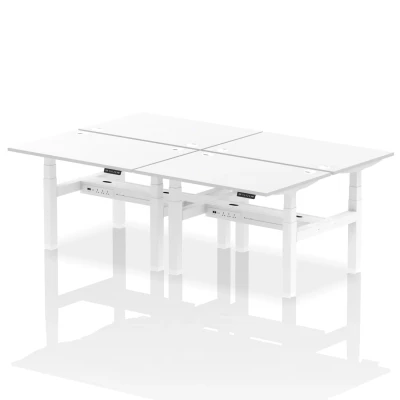Image of Air B2B 1200x800mm Height Adjustable 4P Bench Desk CP White/White