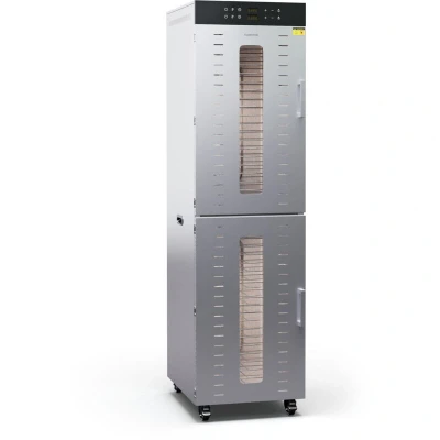 Image of KLARSTEIN Dehydrator 4000W Food Dehydrator, 40 Stainless Steel Shelves, 2 Chambers, 30 90C, 24h Timer, 6 Fans, 50 55 dB, Ideal for Fruits, Vegetables, Meat, Herbs, &amp; more!