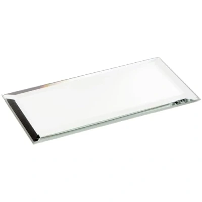 Image of Plymor Rectangle 3mm Beveled Glass Mirror, 2 inch x 4 (Pack of 2)