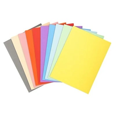 Image of Exacompta Ref 420200E Forever Collection Recycled Square Cut Folder 240 x 320mm, 170gsm Board, Blue Angel Certified Assorted Colours (Pack of 50)