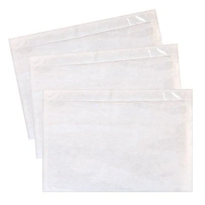 Image of REALPACK® 1000 x A5 Plain Document Enclosed Wallets Ensure Delivery Notes and Invoices