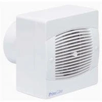 Image of Manrose / Primeline PEF4040A Bathroom Shower Room Extractor Fan with Humidistat and Timer (for 100mm/4&quot; ducting). Automatic Backdraught Shutter.