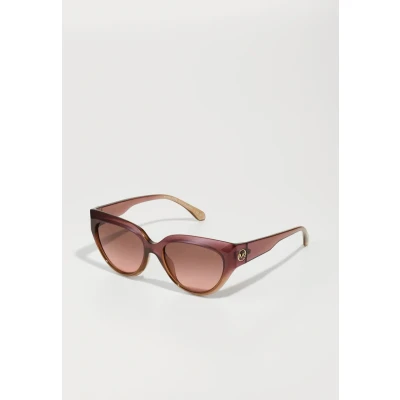 Image of Michael Kors Woman MK2241U BOCA RATON 325611 Sunglasses Injected Pink Brown Cat Eye Normal Shaded
