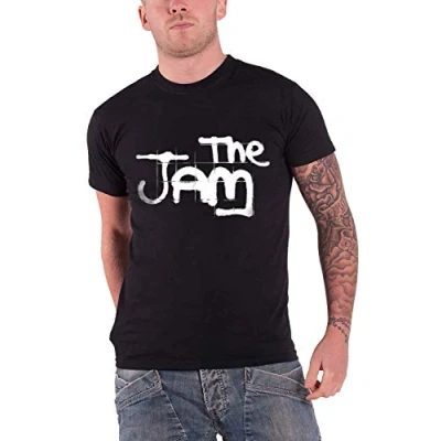 Image of Rockoff Trade Men&#039;s The Jam Spray Logo T Shirt, Black, XXL UK