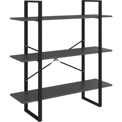Image of vidaXL Book Cabinet Grey 100x30x105 cm Engineered Wood