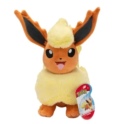 Image of Pokémon Flareon Plush 8 Inch Authentic Details Toys for Kids