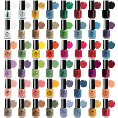 Image of Envie de Color Nail Polish Set Complete Collection of 48 Bright, Pearl, Pastel, and Classic Colours in a Designer Box (Set A+B Colours)