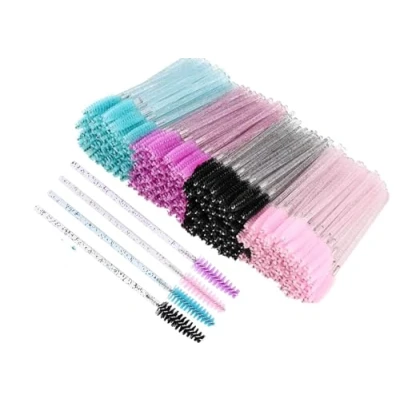 Image of Disposable Eyelash Brushes Mascara Wands Eye Lash Eyebrow Applicator Cosmetic Makeup Brush Tool Kits (200pc, Multi colored 02)
