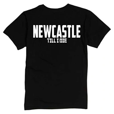 Image of FootballApparelGifts Newcastle Till I Die Premium T Shirt Gift Mens (Large) Black