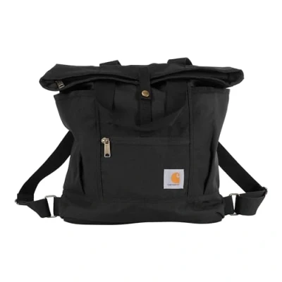 Image of Carhartt Unisex&#039;s, Durable Bag with Adjustable Straps and Laptop Sleeve, Convertible Backpack Tote (Black), One Size