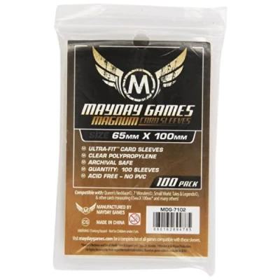 Image of Mayday Games 64 x 100 mm SLEEVES Magnum Ultra Fit Card Game (Pack of 100)