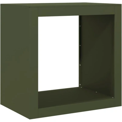Image of vidaXL Firewood Rack Green 60x40x60 cm Steel