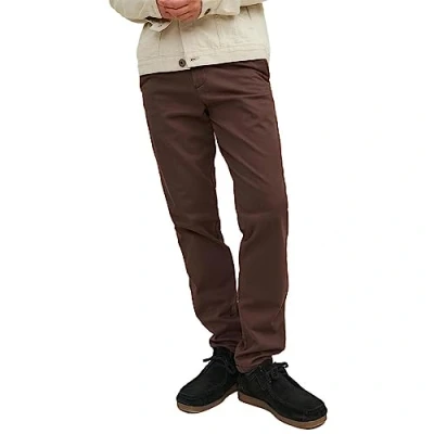 Image of JACK &amp; JONES Men&#039;s Jpstmarco Jjbowie Sa Noos Chino Trousers, Seal Brown, 36W / 32L