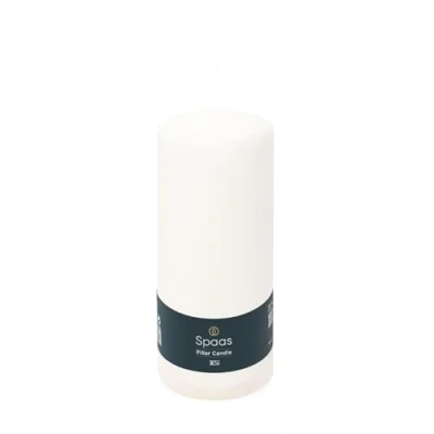 Image of Spaas Unscented Pillar Candle 80/200 mm, 100 Hours, White