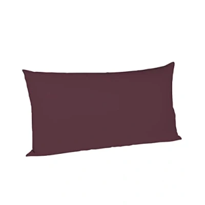 Image of Fleuresse Colours 9100 4074 Pillow Case Maco Satin Plum 40 x 80 cm 100 % Cotton