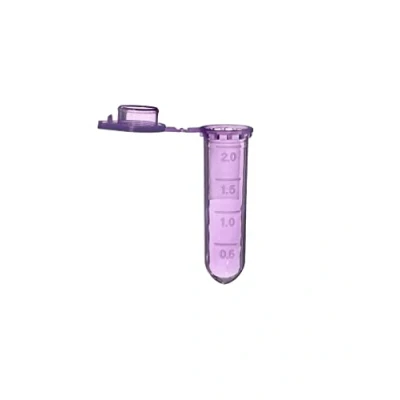 Image of MUHWA 2ml Microcentrifuge Tubes, 500pcs Graduated Micro Test Tubes with Snap Cap, Rounded Microtube Sample Vial for Laboratory (Purple)