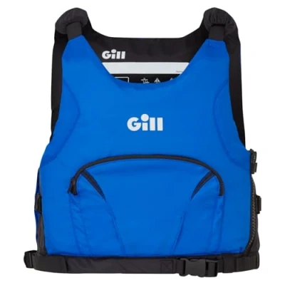 Image of Gill Pursuit Buoyancy Aid PFD Unisex Adult, Side Opening, Lightweight, Adjustable, Reflective for Watersports, Sailing, SUP (Blue, XL)