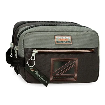 Image of Pepe Jeans Cody Toiletry Bag Two Compartments Adaptable Black 22x10x9 cms Polyester