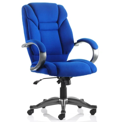 Image of Galloway Executive Chair with Arms Blue Fabric