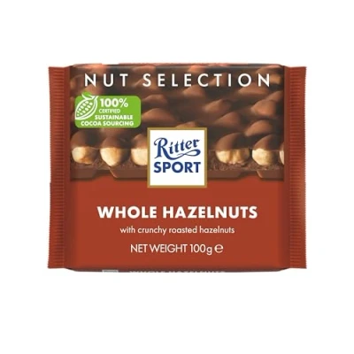Image of Ritter Sport Whole Hazelnut Milk Chocolate, 100 g
