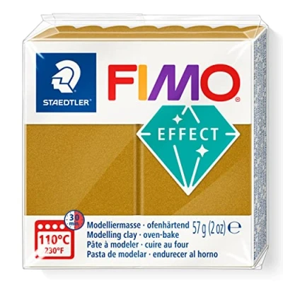 Image of STAEDTLER 8010 11 FIMO Effect Oven Hardening Polymer Modelling Clay Metallic Gold (57g)