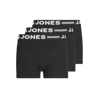 Image of Jack &amp; Jones Junior Sense Trunks JR 3 PACK Pants for kids, Size: 8y, Black