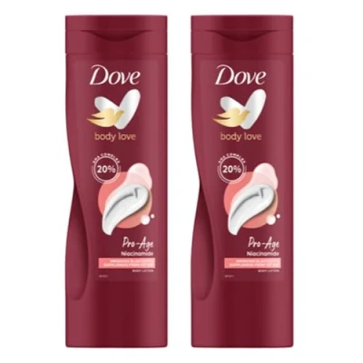 Image of Dove Body Love Pro Age Lotion Improves elasticity &amp; suppleness from 1st use moisturiser for more elastic skin 400 ml x2
