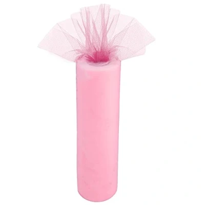 Image of Time to Sparkle 30cm x 25m Wide Baby Pink Tulle Roll Fabric Spool Tutu Party Birthday Wraping Crafts Bridal Bow Skirt Wedding Decor