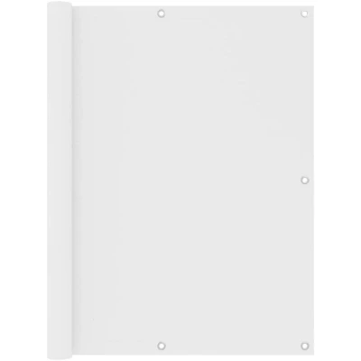 Image of vidaXL Balcony Screen White 120x500 cm Oxford Fabric