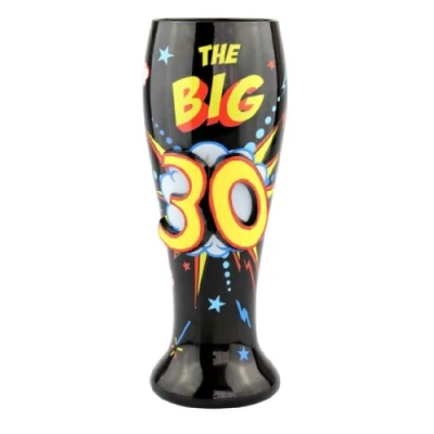 Image of Top Shelf 30th Birthday Beer Glass Holds 700ml