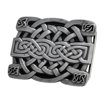 Image of Belt Buckle, Rectangle Celtic Knot Kilt Buckle Western Keltic Buckles for Men Women, American Irish Scottish Men, Fashion and Women.