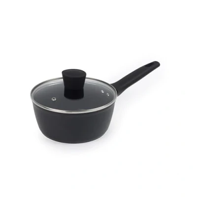 Image of Russell Hobbs RH03259EU7 Verde Thermocollar 18cm Saucepan with Lid Healthy Ceramic Non Stick Coating, PFAS Free, Recycled Aluminum Body, Induction Cooking Pot, Temperature Indicator Cookware