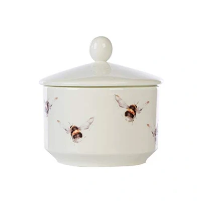 Image of WAX LYRICAL Wrendale Hedgerow Ceramic fragranced Candle, Up to 32 Hours Burn time,White