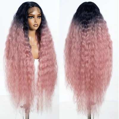 Image of Style Icon Wigs 40&quot;Super Long Wavy Lace Front Hair For Women Replacement Synthetic