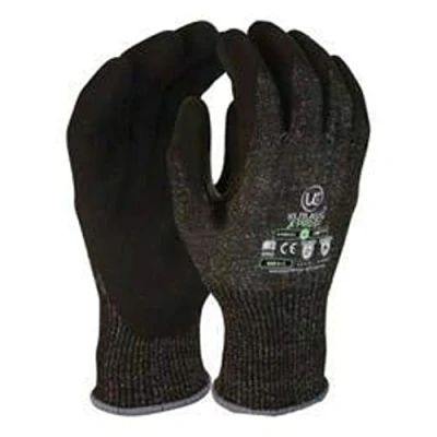 Image of UCI GL143L Kutlass XPRO D+ Nitrile Palm Coated Cut D Gloves Grey Large 9 1 Pair