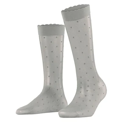 Image of FALKE Women&#039;s Dot 15 DEN Knee High Socks, Synthetic, Grey (Lunar 3225), 2.5 5 (1 Pair)