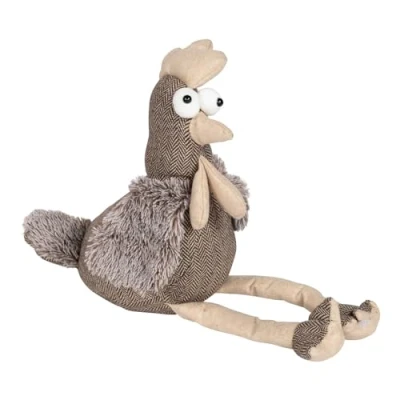 Image of Brown Chicken Fabric Doorstop 36cm