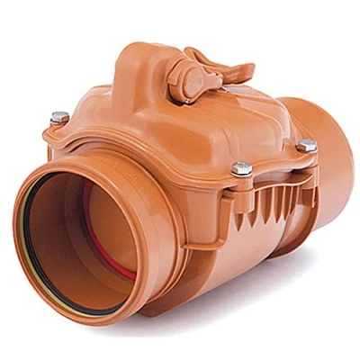 Image of Horizontal PVC Plastic Sewage Drain Check Non Return Valve Backwater Prevented 110mm