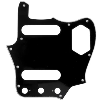 Image of Musiclily Pro 10 Hole Guitar Pickguard for JPN Fender Japan Jaguar, 3Ply Black