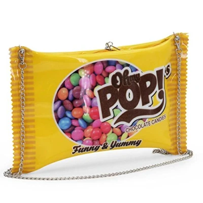 Image of Oh My Pop! Chococandy Chain Shoulder Bag, Yellow, 33.5 x 20 cm