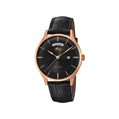 Image of Lotus Watches Mens Analogue Classic Quartz Watch with Leather Strap 18422/2