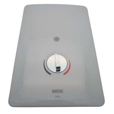 Image of Bristan Front Cover Inc PCB and Knob For Bliss Electric Shower White (80W310304 103 301)